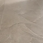 Grey stone-effect large format floor tiles